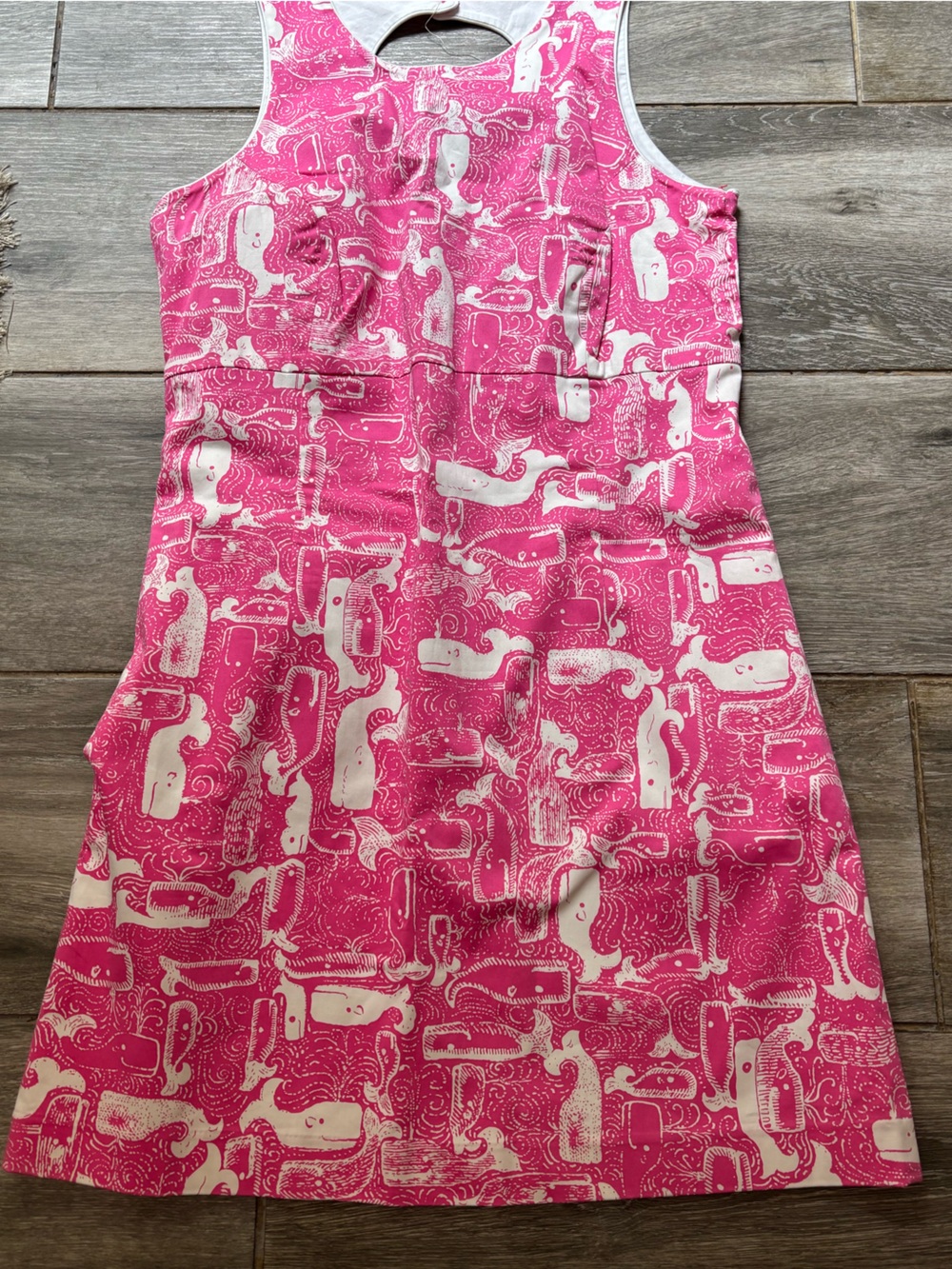 Key WestWomens Pink Whale Print Sleeveless Dress Size 14